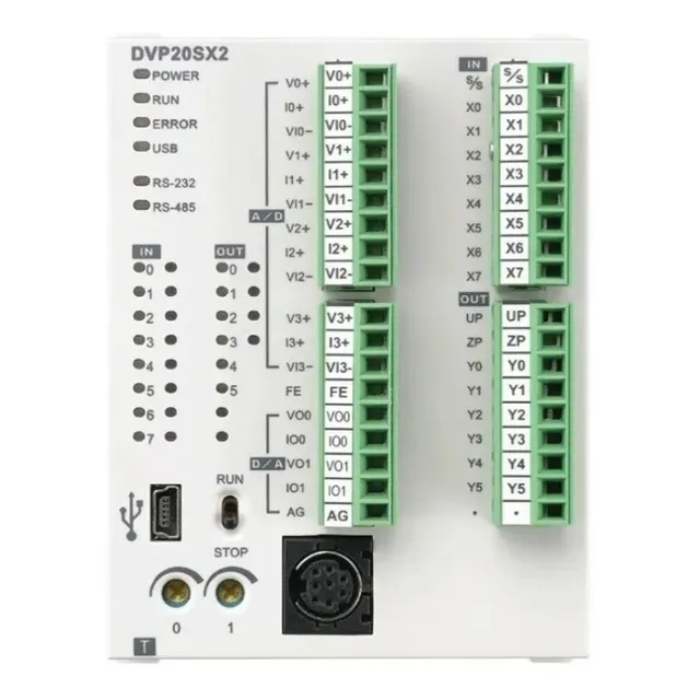 Plc Dvp20sx211t 24v 8 In Digitales 6 Out Trans. Npn 4ai/2ao