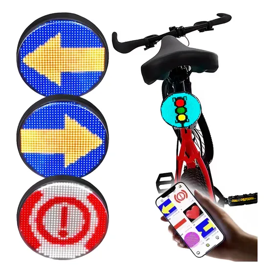 Lanterna Bicicleta Led Sinalizador Recarregável + Aplicativo