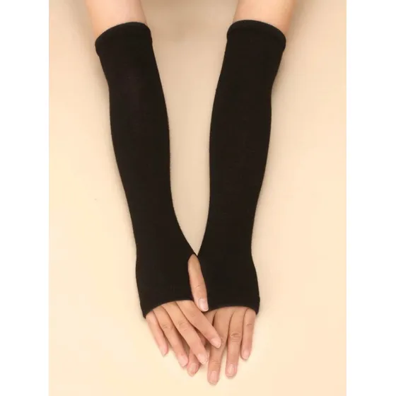 Mitones Largos Unicolor. Guantes Sin Dedos. Anime Cosplay