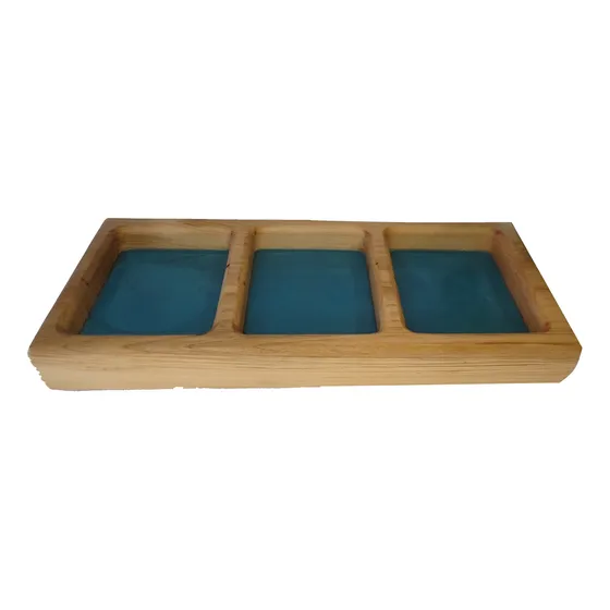 Fuente De Madera Con Resina Epóxica