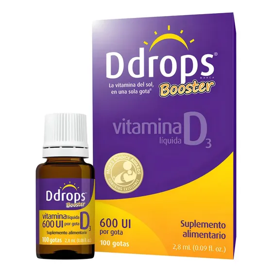 Vitamina D3 600 UI Por Gota Ddrops Booster Sabor Neutro