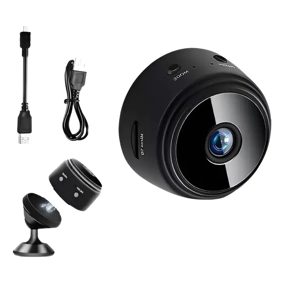 Micro Camera Spy Espiã Ip Mini Cam Visão Noturna 1080p Som