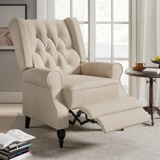 Silla Reclinable Para Sala Estar Respaldo Push Reposabrazo