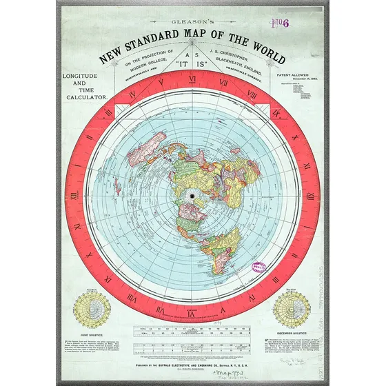 Cuadro Mapa De Alexander Gleason - Del Año 1892