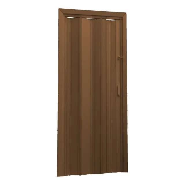 Porta Sanfonada De Correr Pvc 1,21 X 2,10 Multilit Mogno