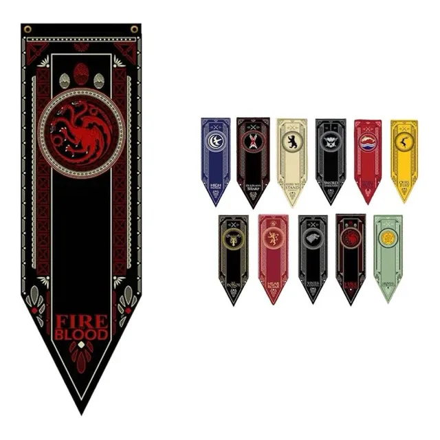 Bandera Juego De Tronos Escudo Casas 150x48 Cm Game Of Thron