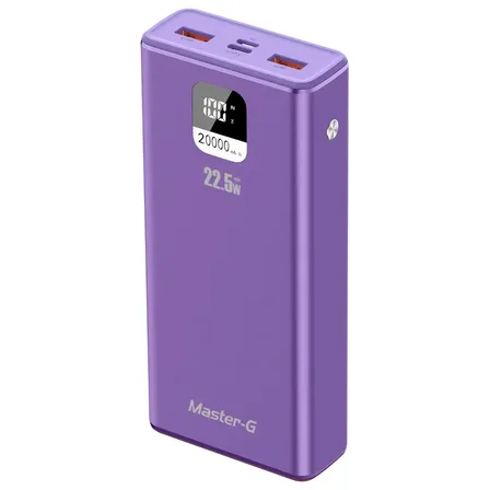 Batería Externa Power Bank 20000 Mah 22.5W UCP20MPD Morada Master-G