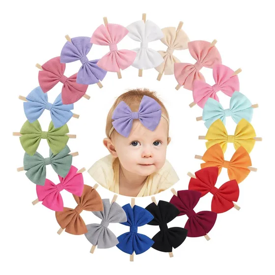 Doboi 20pcs Meninas Babas De Cabeceira Bandes De Cabelo Nylo