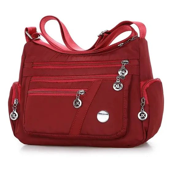 Bolso De Nailon Resistente Al Agua Bandolero Para Mujer 