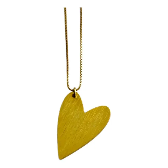 Collar Corazón Colgante Dorado
