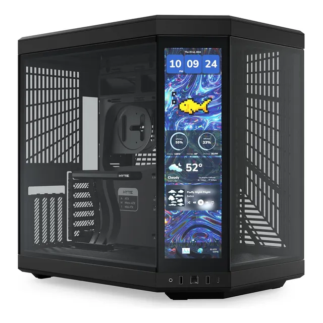 Gabinete Gamer Hyte Y70 Touch Infinite Eatx C/templado Usb-c Color Negro