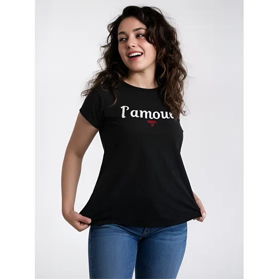 Remera Onyx Basica Amour Algodon Mujer
