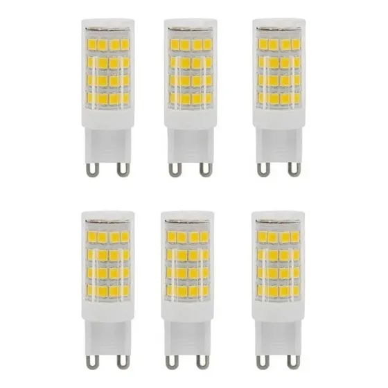 6x Lâmpada Halopin Led G9 5w 52 Leds Para Lustres E Arandela Cor da luz Branco-quente 127/220V Goldensky