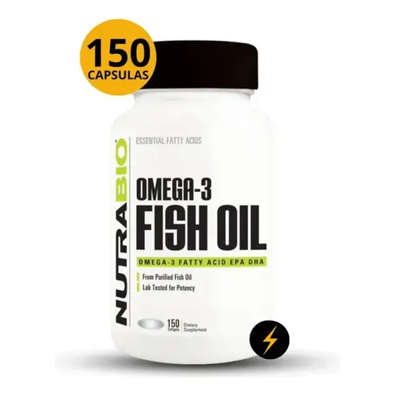Suplemento Nutrabio Aceite de Pescado Omega 3 150 Cápsulas Blanda | Cuotas sin interés