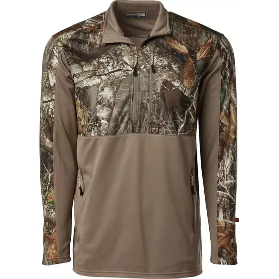 Sudadera Magellan Hombre Camuflaje Zipper 1/2 Bicolor Upf15+