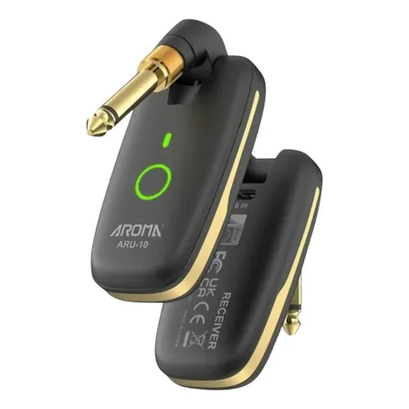 Sistema Sem Fio Para Guitarra Baixo 7 Canais Uhf Aroma Aru-10