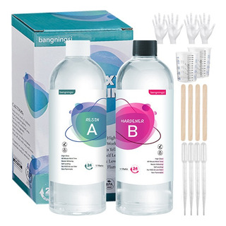 Resina Epoxica Cristal Trasparent Diy Arte Kit Epoxy 1:1 Resina Epoxica Cristal Trasparent Diy Arte Kit Epoxy 1:1