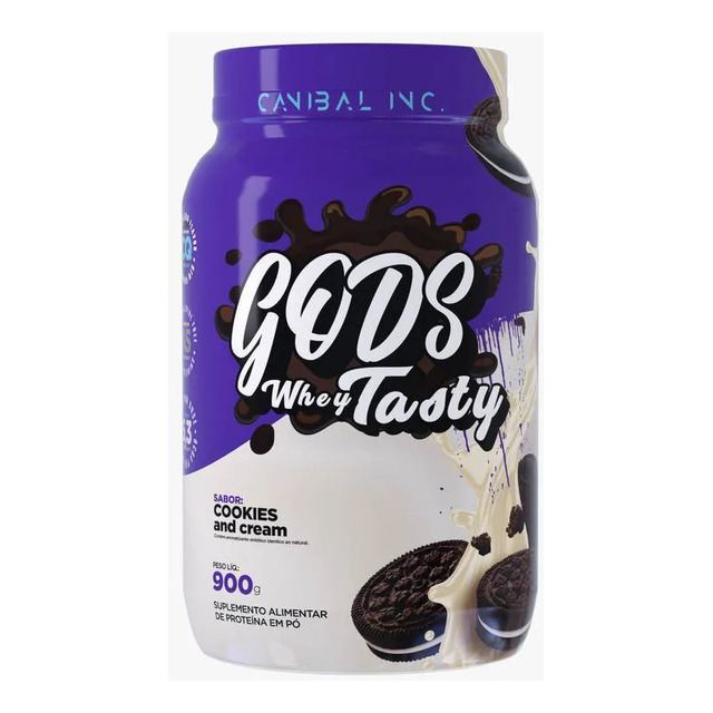 Gods Whey Tasty 3w Cookies Cream 900g - Canibal Gods Whey Tasty 3w Cookies Cream 900g - Canibal