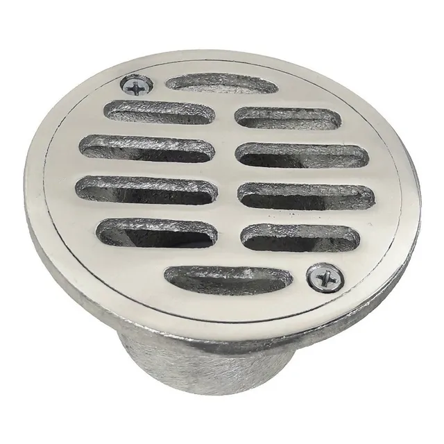 Rejilla Piso Tradicional 3 Para Tubo 2pLG Aluminio Brillante