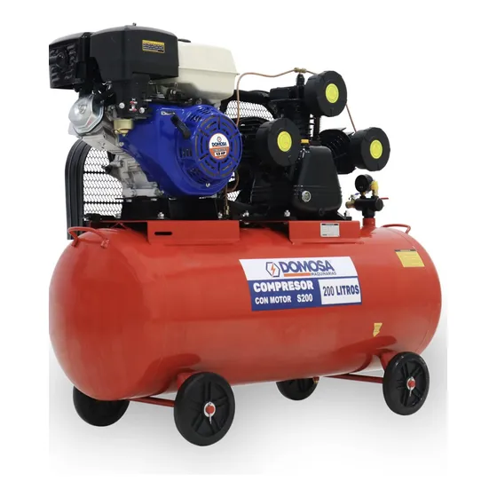 Compresor De Aire Gasolina Domosa 13hp 200 Lts. 170psi