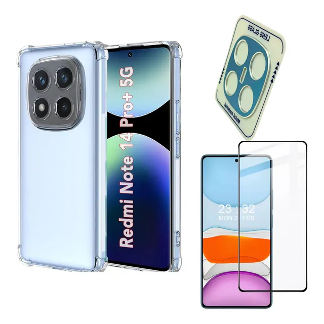 Note 14 Pro Plus 5g Antishock + Vidrio Curvo + Vidrio Camara