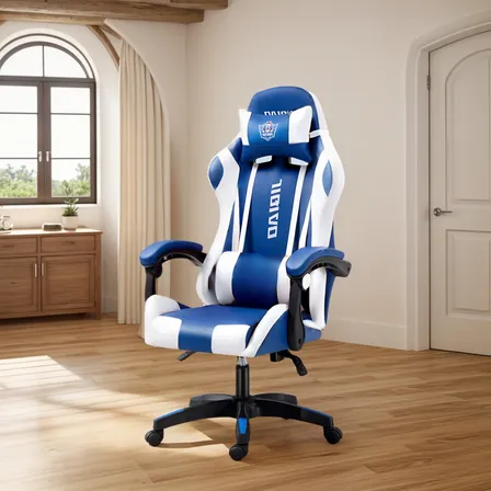 Silla Gamer Jiqiao- Azul/ Blanco