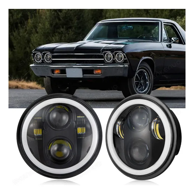 1 Par, 6000k 55w Faros Led De 5,75 Pulgadas Luz Alta Y Baja