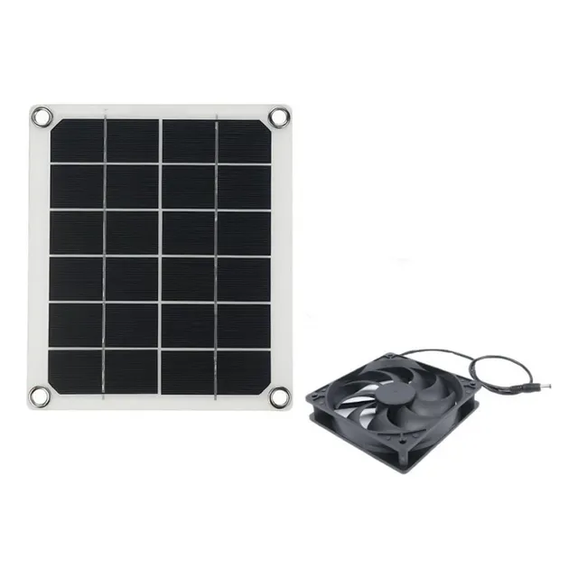Ventilador Solar 10 W Kit Panel Para Gallinero S Casa Perro