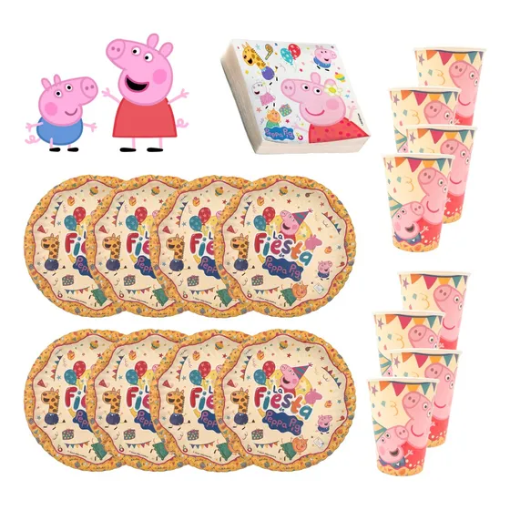 Kit Mesa Descartable Plato - Vaso Cumpleaños Disney Original