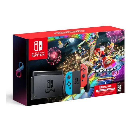 Nintendo Switch Neon Joy-con Combo Super Mario Kart 8