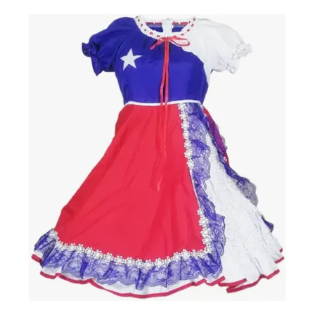Vestido Huasa Dama Chinita Fechas Patrias Competencia Chile