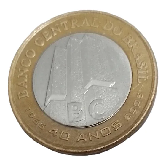 Moeda Colecionadora 1 Real 40 Anos - Banco Central Usada.