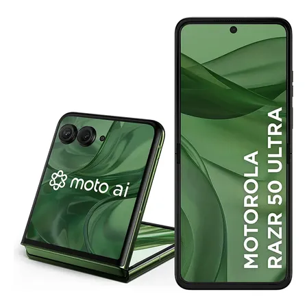 Smartphone Motorola Razr 50 Ultra - 512gb 24gb (12gb Ram+12gb Ram Boost) Tela Dobrável 6,9 Poled E Externa 4 Moto Ai Camera Ipx8 - Forest Green (novo Com Caixa Aberta)
