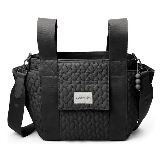 Bolso Maternal Suavinex Pequeño Wonder Color Negro Diseño De La Tela Liso