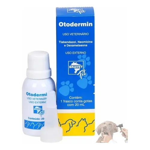 Remedio Para Otite Canina Grave Otodermin 20ml