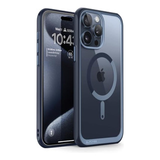 Funda Para iPhone 15 Pro Max Transparente Magnetica Azul Funda Para iPhone 15 Pro Max Transparente Magnetica Azul