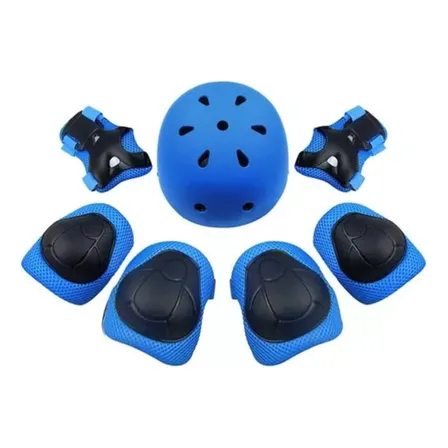 Kit De Casco + Rodilleras Para Niños Patinaje Skate Scooter