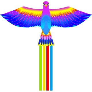 Cometa Grande Con Forma De Pájaro Fénix De Mintøs Colorful Y Cometa Grande Con Forma De Pájaro Fénix De Mintøs Colorful Y