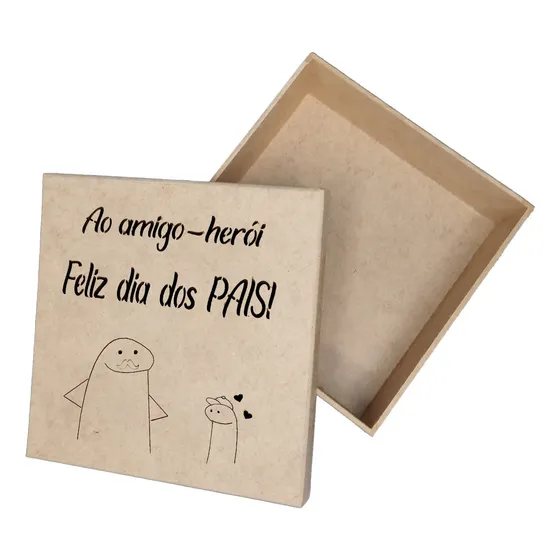 Embalagem Presente Dia Dos Pais Caixa Mdf Desenhada Flork