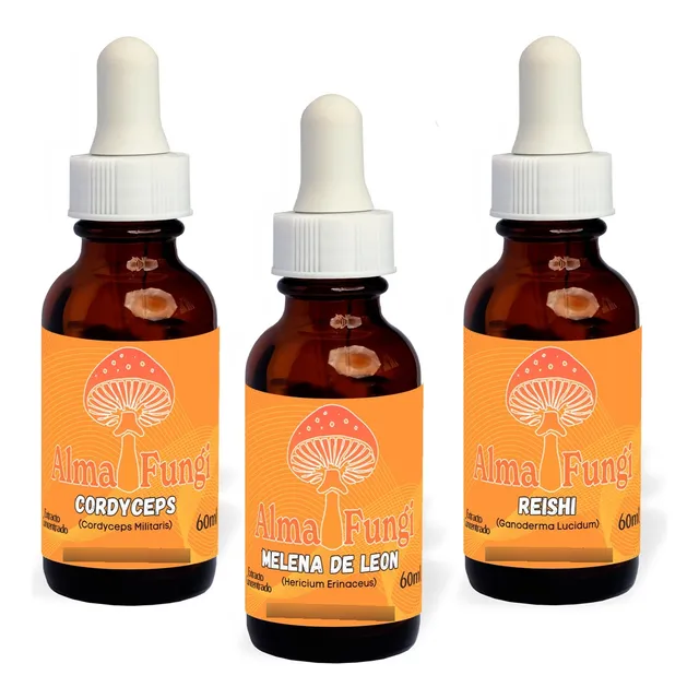 Combo Extractos De Melena De León + Reishi + Cordyceps