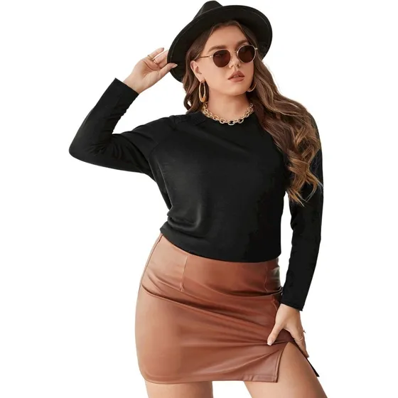 Blusa Negra Manga Larga 3xl (18)