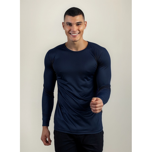 Camisa Segunda Pele Manga Longa Dryfit Proteção Uv50 Unissex Camisa Segunda Pele Manga Longa Dryfit Proteção Uv50 Unissex