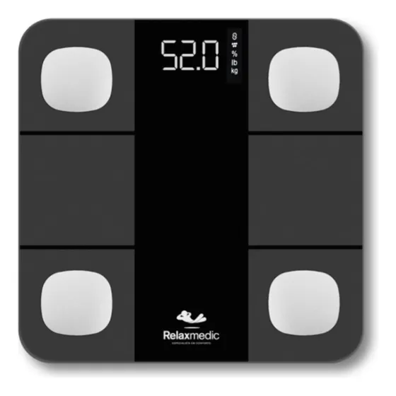 Relaxmedic Balança Digital Corporal Bioimpedancia Aplicativo Bluetooth