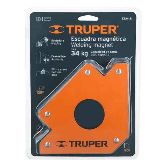Escuadra Magnética Para Soldar 5 Pulgadas 34kg Truper Esm-5