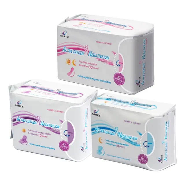 Toallas Sanitarias Airiz Con Oxígeno Activo E Ión Negativo 