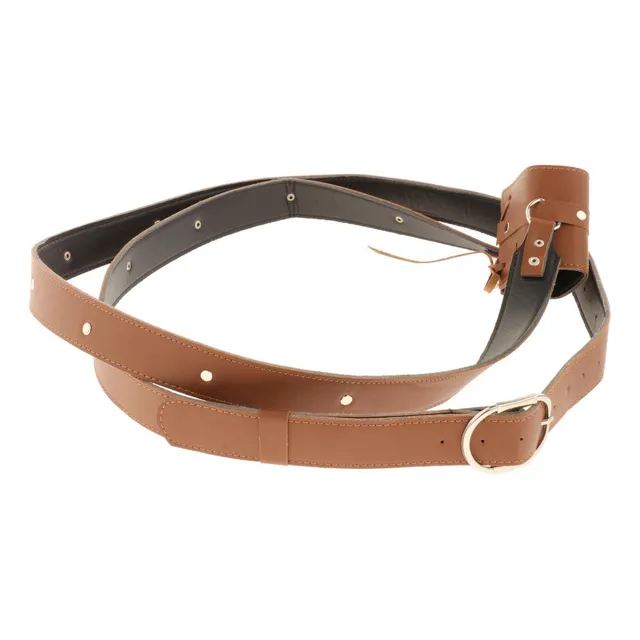 Nuevo Cinturón Caballero Medieval Funda Espada Pirata Marrón