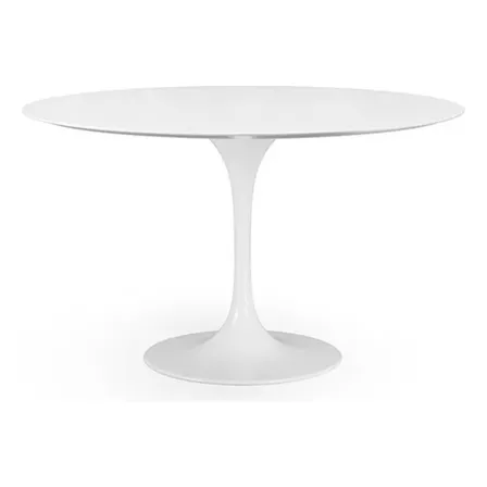 Mesa De Comedor Diseño Minimalista Blanca Tulip 100cm Color de la tapa Blanco Color de las patas Blanco