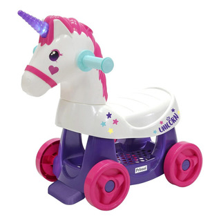 Carrito Montable Sonido Niñas Roller Unicornio De 1 A 3 Años Carrito Montable Sonido Niñas Roller Unicornio De 1 A 3 Años