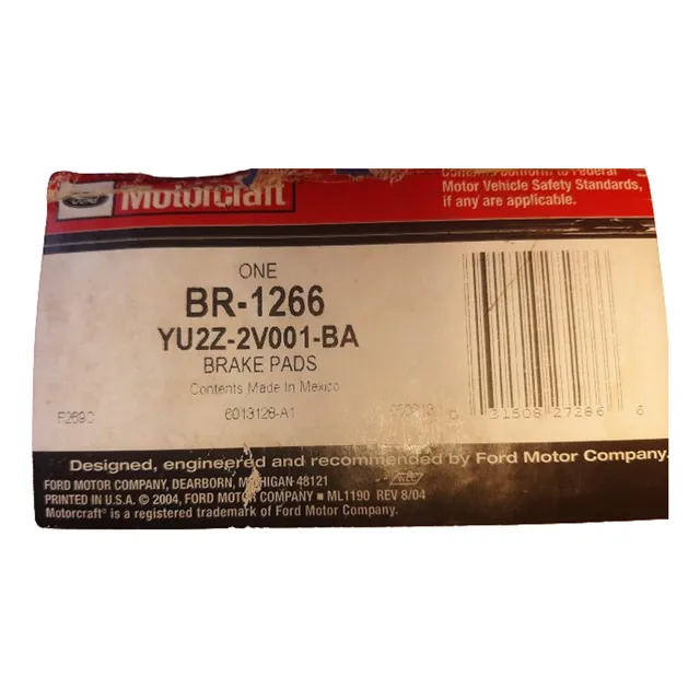 Br1266 Pastilla Freno Delantero F350 Triton 4x2/4x4 02-10