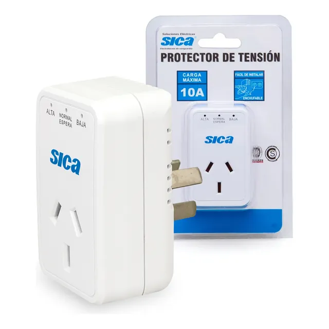 Protector De Tension Digital 10a Enchufable Compact
